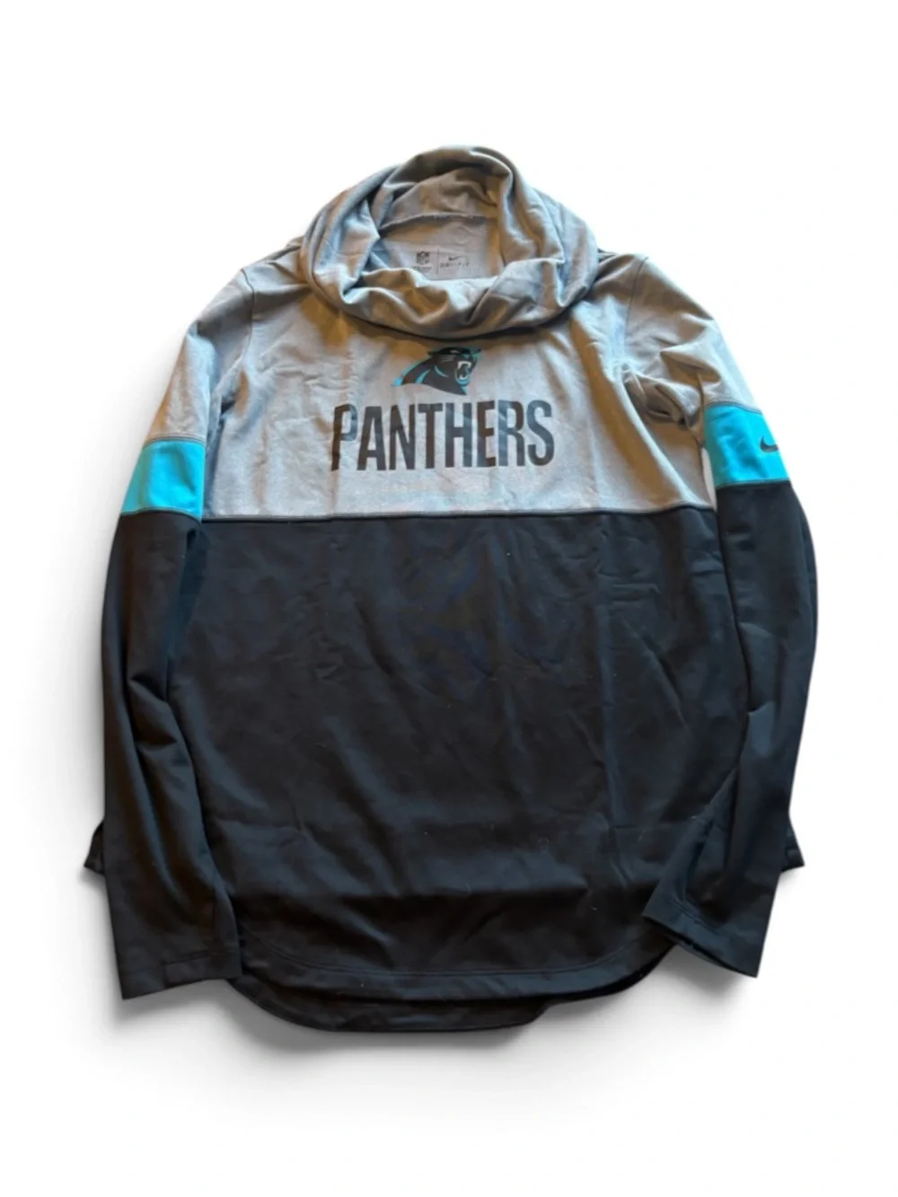 Nike Carolina Panthers Turtleneck Long Sleeve Dri Fit Shirt Top Medium Football